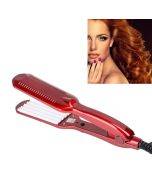 220V Professional Ceramic Corrugated Curling Iron(Red)