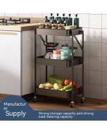 Kitchen shelves kitchen multi-layer floor vegetable organizer household removable foldable cart storage racks