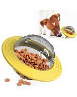 XQ-01 Bite Resistant Dog Toy Flying Pan Saucer Leakage Ball(Yellow)