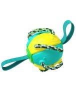 084DT Pet Outdoor Training Interactive Flying Disc Football Dog Toys(Yellow Blue)