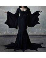 Women's Halloween Witch Cropped Maxi Dress