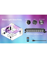 36 LED Black Light, 2 Pack 54W LED UV Bar Blacklight with Remote Control, Light Up 20x20ft for Glow Parties Party Lights Glow in The Dark Party Supplies