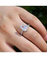 Fashion personality European and American zirconia white ring Korean fashion engagement ring