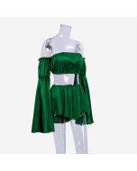 Pajamas Silk Fashion Sexy Long Sleeve Shorts Set