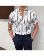 Gentleman elegant and simple design vertical striped shirt