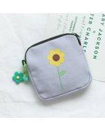 Sanitary Napkin Storage Bag Large Capacity Little Bag Canvas Simple Short Wallet