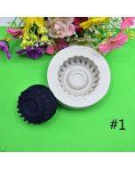 2 PCS DIY Tires Shape Sugar Craft Cake Silicone Mold Fondant Baking Decorating Tools Random Color Delivery