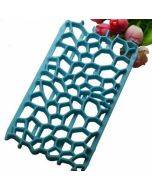 2 PCS Cake Fondant Tool Heart Shaped Diamond Texture Plaid Overpass Quyi Seal Printing Mould(Diamond 54053)