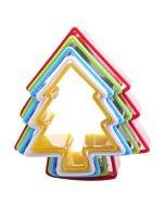 5pcs / Set Cookies Plastic Cake Mould Biscuit Plunger Forms DIY Baking Tools(Tree)