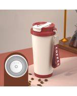 530ml 316 Stainless Steel Thermos Cup Coffee Mug Double Drinking Water Cup(Red)