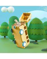 KT-1139 500ml Portable Leakproof Water Cup with Strap Cute Bus Shaped Sippy Cup, Color: Yellow