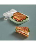 Sandwich Toast Bento Box Lunchbox Portable Take-Out Student Office Worker Lunch Box, Capacity: 301-500ml(Transparent Green)