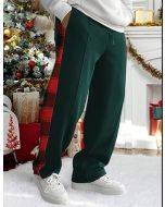 Men's Sweatpants Joggers Trousers Plaid Color Block Patchwork Drawstring Elastic Waist Comfort Breathable Christmas Xmas Casual Sports Fashion Black Red