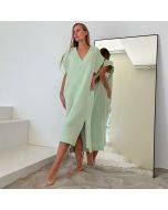 French style cotton sleeveless skirt casual outerwear slit one-piece pajamas