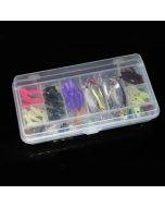 Kit de iscas artificiais LIOOBO com 101 peças, de aço carbono, multifuncional, caixa de pesca, iscas de água doce para pescadores, jogadores pescadores, pescadores