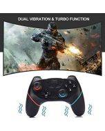 Controlador sem fio para Nintendo Switch &Switch Lite, Bluetooth Switch PRO Controlador Gamepad com Dual Shock, 6-Axis Gyroscope, Turbo - Preto