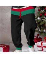 Men's Sweatpants Joggers Trousers Drawstring Elastic Waist Elastic Cuff Color Block Patchwork Comfort Breathable Casual Holiday Sports Fashion Black White