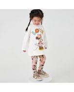 Girls' long-sleeved sweatshirt set, autumn new children's set, European and American cartoons cute suit