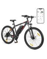 Eleglide M2 27.5" Electric Moped Mountain Bike 250W Motor 25km/h Speed 36V 15Ah Battery 125km Max Range, 120kg Max Load Shimano 24-Speed Gear Hydraulic Disc Brakes, APP Control - Black
