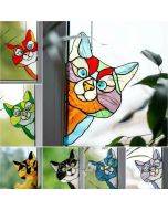 Handmade Stain Cat Suncatcher For Window