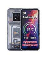 AGM X6 Phantom | Transparent Appearance | Stylish | Octa-Core 5G Rugged Smartphone | Multi-scene Temperature Detection | Customizable Side Button | 50MP Main Camera | Android 14