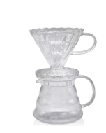 Heat-resistant hand-brewed coffee glass pot Yunduo Coffee Sharing Pot, specifications: 350ml integrated glass filter cup