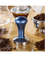 Integrated coffee press with stainless steel solid wood handle, specification: 57.5 mm, color: red sandalwood handle
