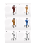 Stainless steel solid wood handle integrated coffee tamper, specification: 58mm, color: stainless steel detachable handle