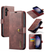 Suitable for Samsung Two-fold cowhide models left and right open detachable magnetic phone case