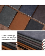 2 copies for sale Business notebook PU retro soft leather office notepad, cover color: brown pen insert type, specifications: A5