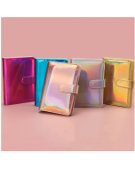 Dazzling color laser macaron loose-leaf notebook A6 notepad shell without inner pages