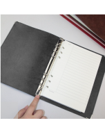 A5 imitation leather loose-leaf grid notebook, style: Cornell lined inner core