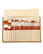 Bamboo Pavilion 24 pieces/set sold nylon brush set painting watercolor brush with cloth bag