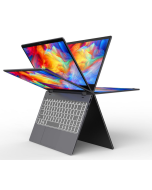 N-ONE Nbook Plus Laptop Intel Alder Lake-N N100 14.1 Inch YOGA 360-degree Touchscreen 16GB DDR4 512GB SSD Windows 11 Pro 46.2WH Battery Backlit Keyboard Narrow Bezel Notebook Silver