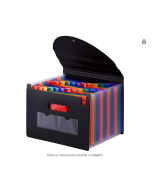 Moochy Pasta de arquivos expansível com 24 compartimentos, capa, tamanho A4, formato de carta, organizador de documentos, multicor, para escritório, casa e escola