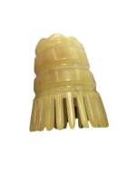 Cylindrical Cow Horn Comb Short Hair Wash Brush, Color Random Shipment