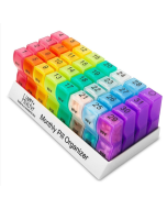 January 31 Compartments Plastic Colorful Pill Box Family Individual Dispensing Pill Organizer (20.5x10.3x7cm)