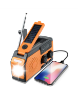 Solar hand crank power generation emergency NOAA radio 5000mah rechargeable treasure power display
