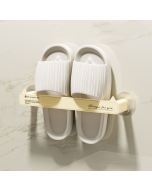 Non-marking wall-mounted bathroom hole-free slipper rack Drainage storage shelf