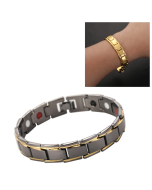 Men's detachable titanium steel magnetic therapy bracelet