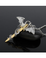 Luminous jewelry dragon sword pendant necklace black anime necklace
