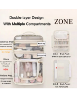 Multi-Compartment Toiletry Cosmetics Bag