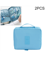 2 pieces for sale portable waterproof cosmetic bag travel storage bag (sky blue)