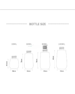 LW-MJ04 5 pieces sold, lotion bottle, facial cleanser bottle, hand soap, shampoo bottle, 100ml (color: transparent and colorless)