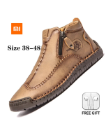 Xiaomi Sneakers Men's Boots 2022 Fashion Mens Ankle Boots Outdoor Waterproof Men Platform Boots Leather Casual Shoes Designer