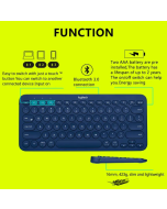 Logitech K380 Wireless Bluetooth Network Red Keyboard Tablet iPad Office