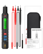 BSIDE A40 Intelligent Digital Multimeter, Infrared Temperature-testing, Non-Contact Electric Volt Pen, AC DC Dual Mode Thermometer, NCV VFC Alarm, Live Wire Check, Black - No Batteries
