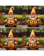 Halloween pumpkin old man will glow indoor decoration resin craft ornaments