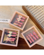 Barbie Rhinestone letters love pink duckbill hair clips sweet and lovely side clip bangs clip broken hair clip hair accessories