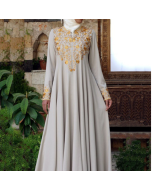 Spring new Europe and the United States long dress casual Middle East simple national style print fashion long dress